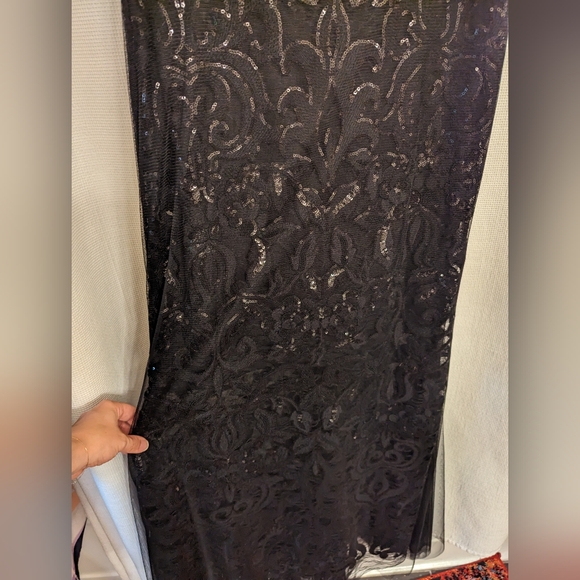 Vera Wang Dress NWT formal black sequin mermaid gown dress 4 - Picture 12 of 15
